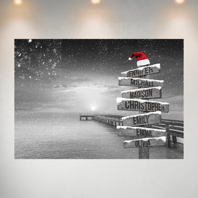 Ocean Dock Christmas Multi-names Premium Photo Print