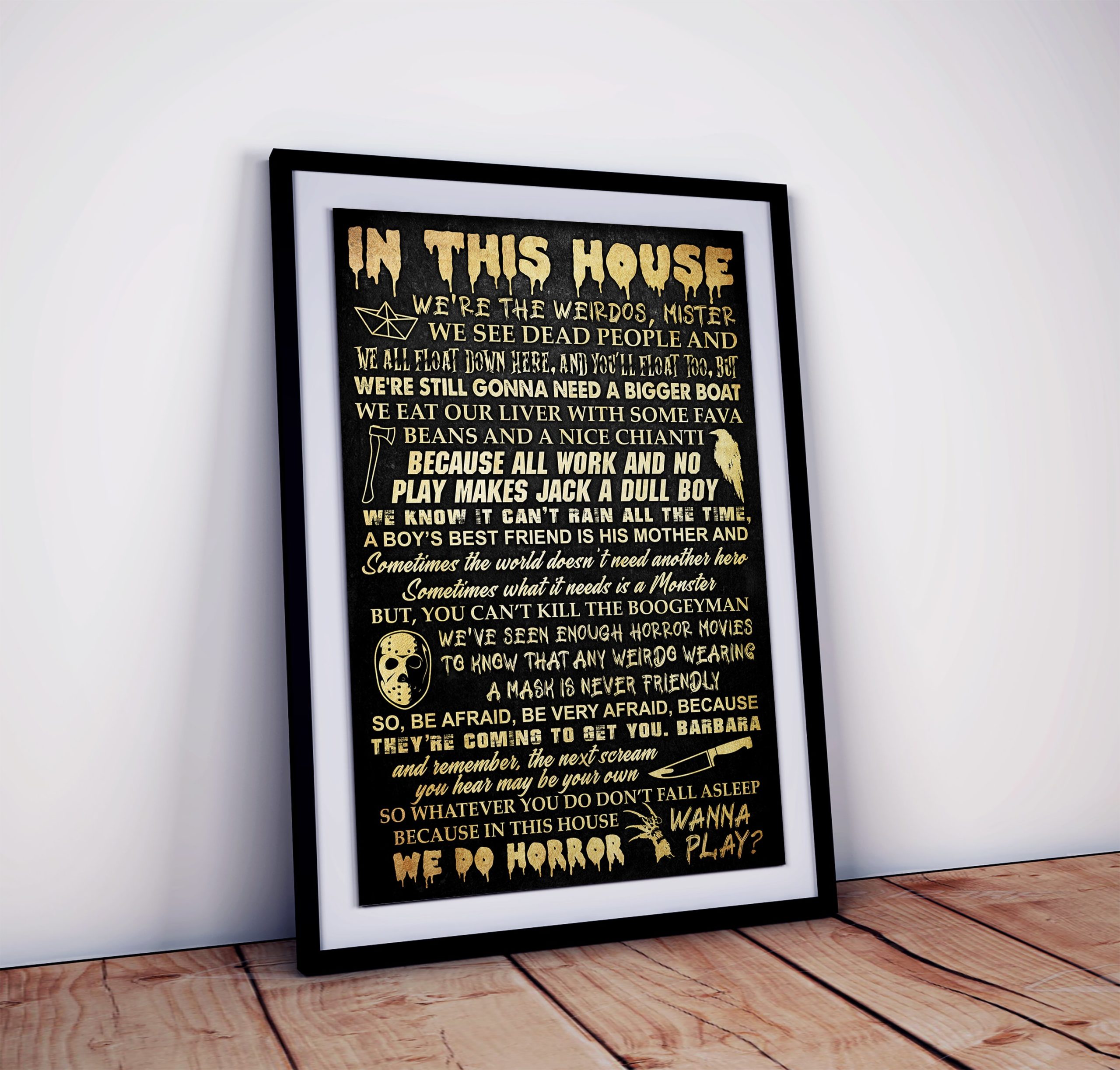 In This House Horror Movie Poster Canvas Art Hoodie