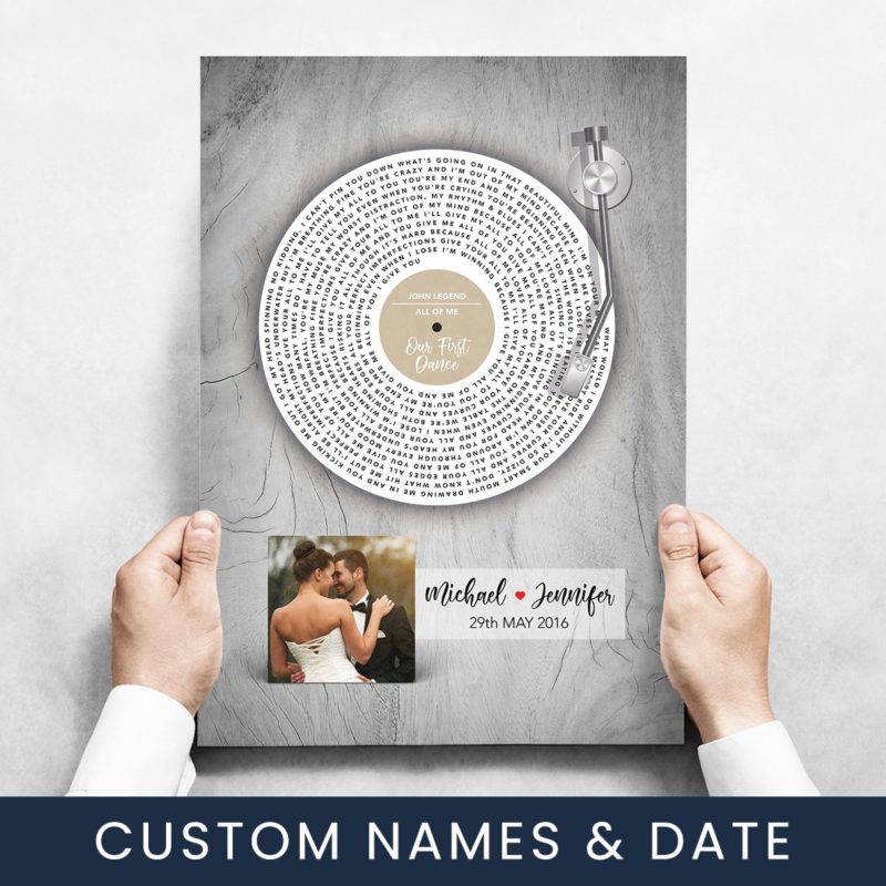 Record Couple Names  Premium Photo Print