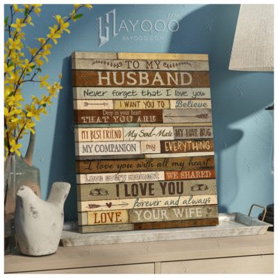 Hayooo To My Husband You Are My Everything Wedding Anniversary Gift Canvas Wall Art Decor