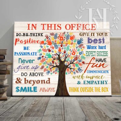 Hayooo Best Teamwork Inspiration Canvas For Office Decor In This Office Do Be Think Positive Wall Art