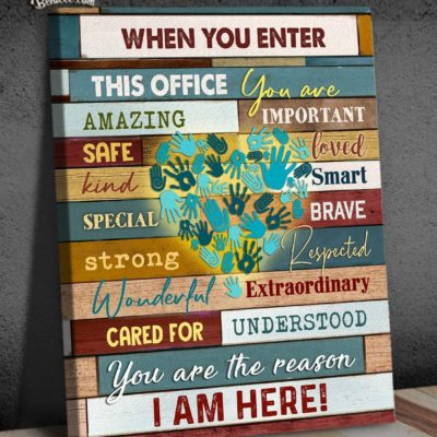 Benicee Top 5 Office Decor Canvas, You Are The Reason I Am Here Wall Art Canvas, Social Worker Canvas