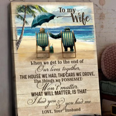 Benicee Top 5 Anniversary Gift Wall Art Canvas - I Had You & You Had Me To My Wife Version