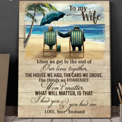 Benicee Top 5 Anniversary Gift Wall Art Canvas - I Had You & You Had Me To My Wife Version