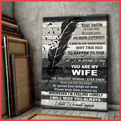 Zalooo You Are My Wife Angel Wings Wall Art Canvas
