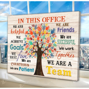 Zalooo In This Office We Are A Team Wall Art Canvas