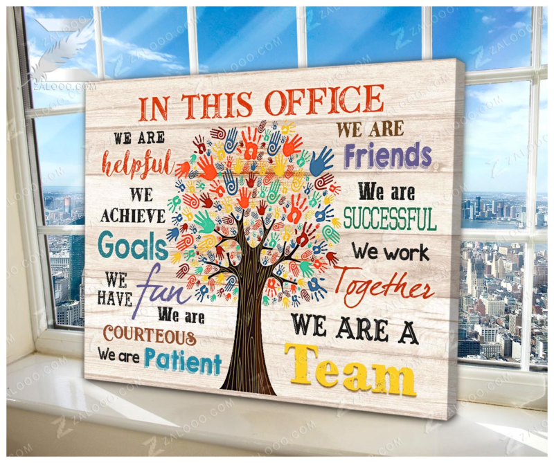Zalooo In This Office We Are A Team Wall Art Canvas