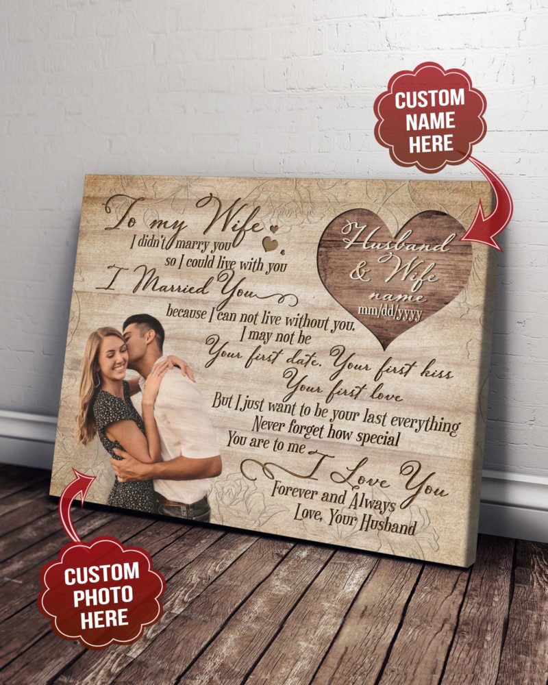 Benicee Custom Photo And Name To My Wife How Special You Are Wall Art Canvas