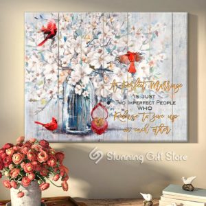 Stunning Gift Top 8 Beautiful Couple Canvases A Perfect Marriage Cardinal And Flower Wall Art Wall Decor