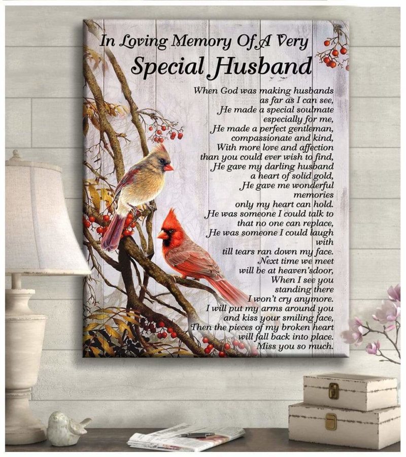 Zalooo Special Husband Cardinal V2 Wall Art Canvas