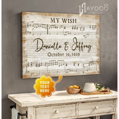 Hayooo Custom Names Date And Song Canvas Is The Best Family Gift For Wedding Anniversary And Valentine Canvas Wall Art Decor