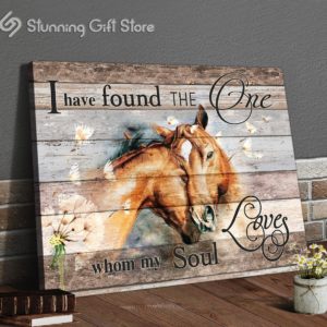 Stunning Gift Couple Horse Canvas I Found The One Whom My Soul Loves Wall Art Wall Decor Gift For Her Or Him