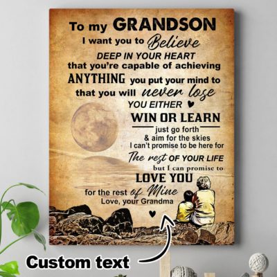 Personalized Grandma Poster Gift For Grandson