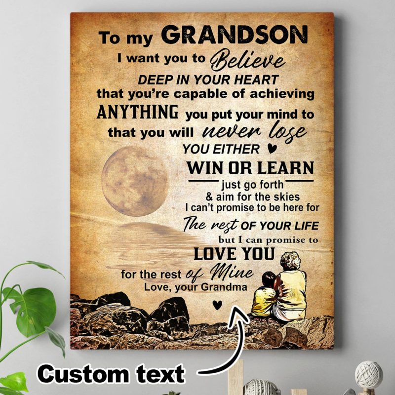 Personalized Grandma Poster Gift For Grandson