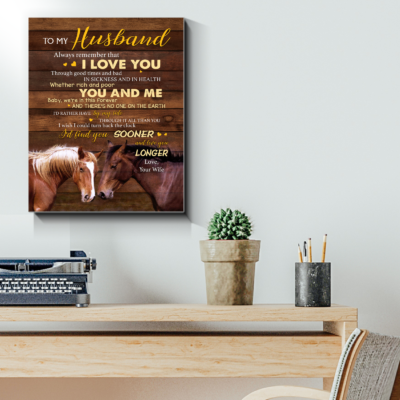CANVAS HORSE To my Husband You and Me