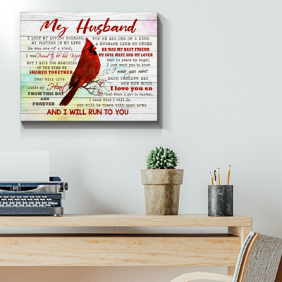 Cardinal Canvas My Angel Husband I Will Run To You