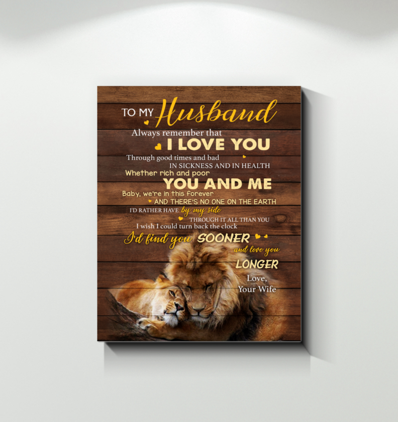 CANVAS LION To my Husband You and Me 2