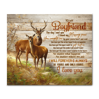 Deer Canvas To My Boyfriend Be Yours And Only Yours