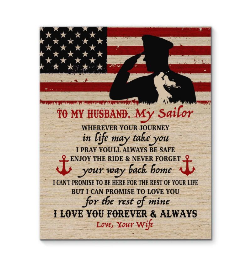 CANVAS Navy Husband Wherever your journey in life may take you
