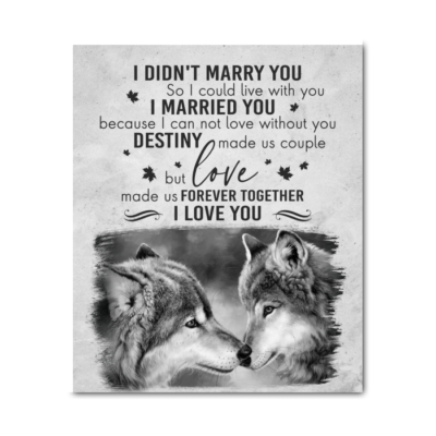 Hay Canvas Wolf To My Wife I Married You