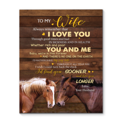 CANVAS HORSE To my Wife You and Me