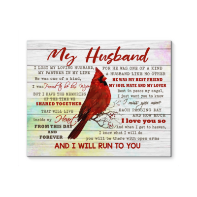 Cardinal Canvas My Angel Husband I Will Run To You