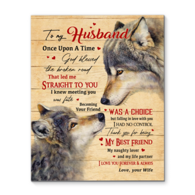 CANVAS WOLF To my Husband Once Upon A Time