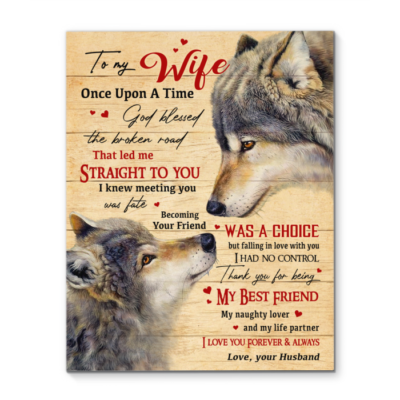 CANVAS WOLF To my Wife Once Upon A Time