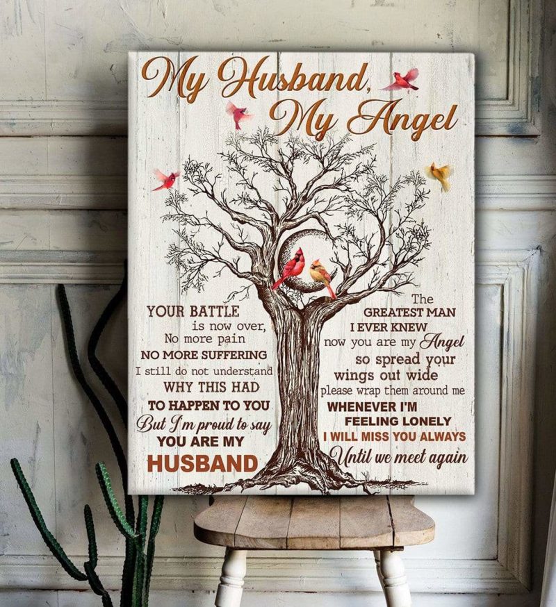 Canvas Cardinal My Husband, My Angel