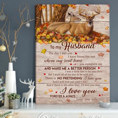 Stunning Gift - Canvas - Deer - To My Husband - The Day I Met You