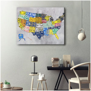 US License plate Canvas