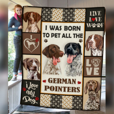 German Shorthaired Pointer Dog Fleece Blanket MR0402 70O52 German Shorthair Pointer Dog Canvas