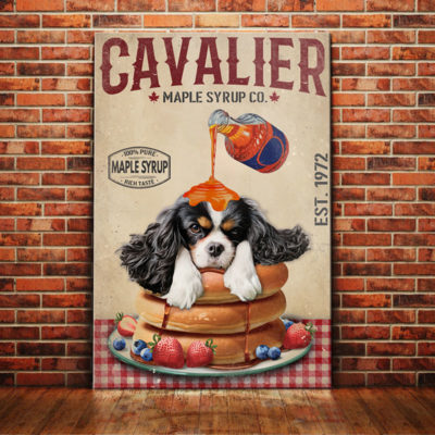 Cavalier King Charles Spaniel Dog Maple Syrup Company Canvas MR0204 95O58 Cavalier King CHarles Dog Canvas