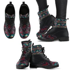 Boho Pattern Leather Boots