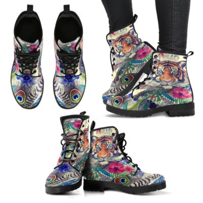 Bohemian Tiger Leather Boots