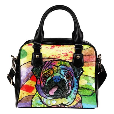 Pug Shoulder Handbag - Dean Russo Art
