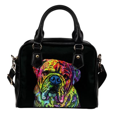 Bulldog Shoulder Handbag - Dean Russo Art