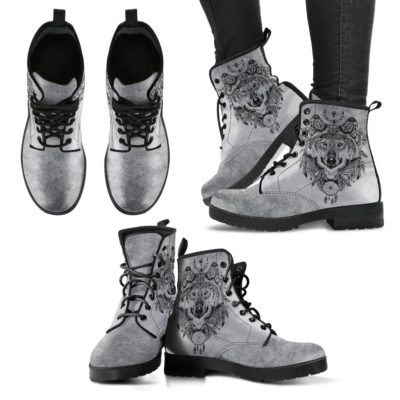 Boho Wolf Leather Boots