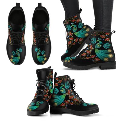 Bohemian Peacock Leather Boots