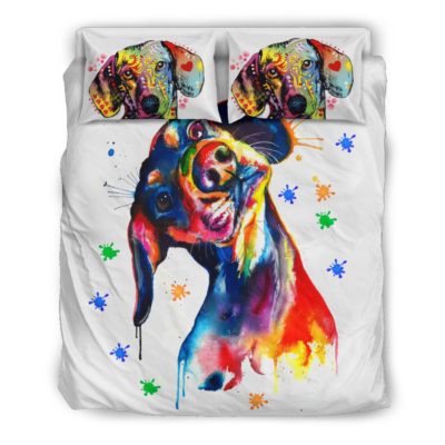 Dog duvet colorful Bedding Set