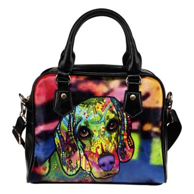 Beagle Shoulder Handbag - Dean Russo Art
