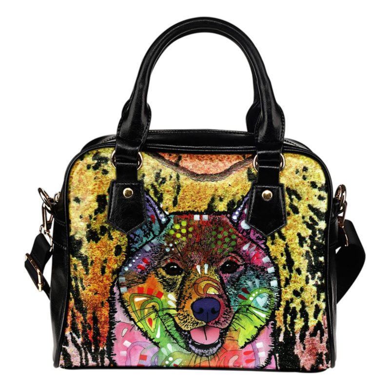 Shiba Inu Shoulder Handbag - Dean Russo Art