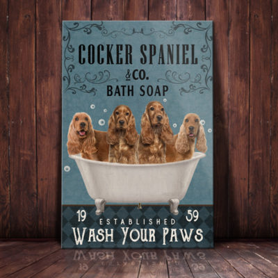 Cocker Spaniel Dog Bath Soap Company Canvas FB1804 67O57 Cocker Spaniel Dog Canvas