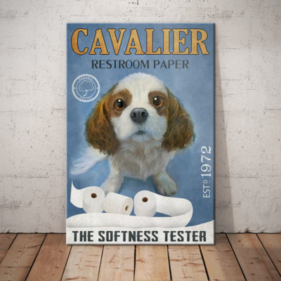 Cavalier King Charles Spaniel Dog Restroom Paper Company Canvas MR1103 95O60 Cavalier King CHarles Dog Canvas