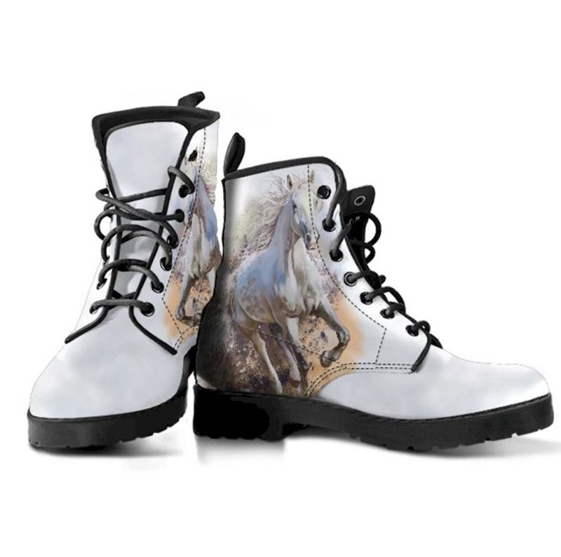 White Horse Leather Boots
