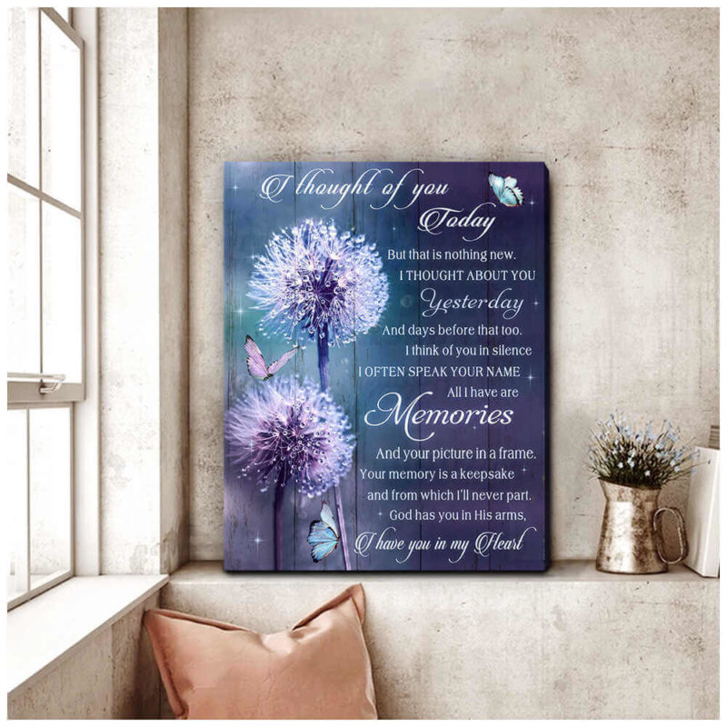 Top 10 Beautiful Butterfly And Dandelion Poster Canvas I Thought Of You ...