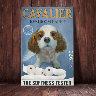 Cavalier King Charles Spaniel Dog Restroom Paper Company Canvas MR1103 95O60 Cavalier King CHarles Dog Canvas
