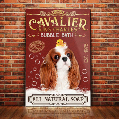 Cavalier King Charles Spaniel Dog Bubble Bath Company Canvas FB2203 73O47 Cavalier King CHarles Dog Canvas