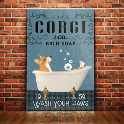 Corgi Dog Bath Soap Company Canvas FB08010 81O60 Corgi Dog Canvas
