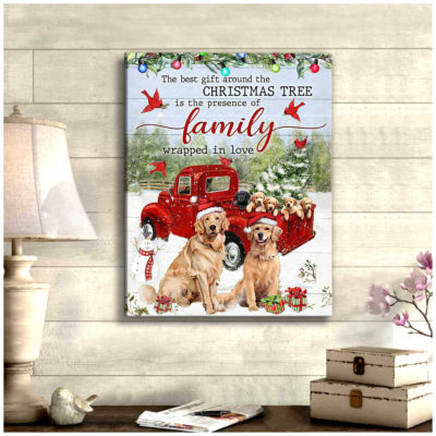 The Best Gift Around The Christmas Tree Canvas Wall Art